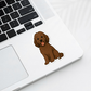 Custom Dog Sticker - Chocolate Labradoodle | Personalized with Name