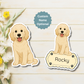 Custom Labradoodle Dog Magnet - Cream | Personalized with Pet Name