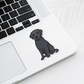 Custom Labrador Retriever Dog Sticker - Black | Personalized with Name