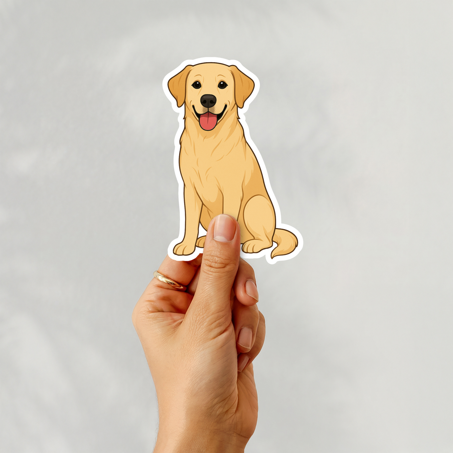 Custom Labrador Retriever Dog Magnet - Yellow | Personalized with Pet Name
