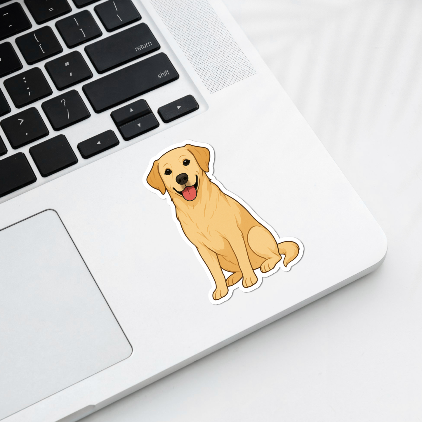 Custom Labrador Retriever Dog Sticker - Yellow | Personalized with Name