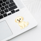 Custom Maltese Dog Sticker - White with Buff Markings | Personalized with Name