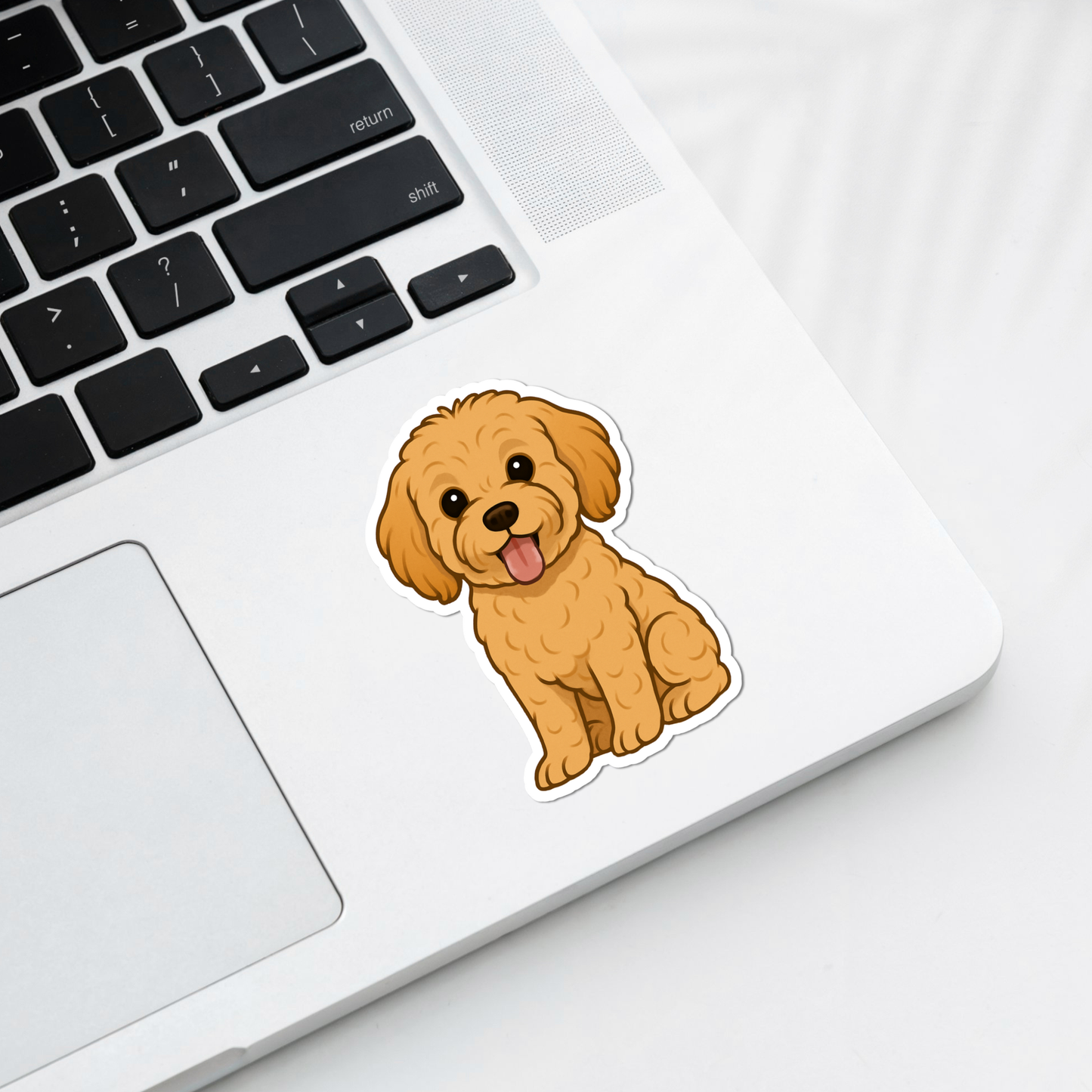 Custom Maltipoo Dog Sticker - Apricot | Personalized with Name