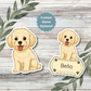 Custom Maltipoo Dog Sticker - Cream | Personalized with Name