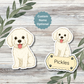 Custom Maltipoo Dog Sticker - White | Personalized with Name