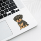Custom Morkie Dog Sticker - Black and Tan | Personalized with Name