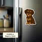 Custom Morkie Dog Sticker - Chocolate and Tan | Personalized with Name