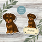 Custom Morkie Dog Sticker - Chocolate and Tan | Personalized with Name