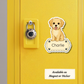 Custom Morkie Dog Sticker - Gold and White | Personalized with Name