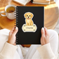 Custom Morkie Dog Sticker - Gold and White | Personalized with Name