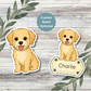 Custom Morkie Dog Sticker - Gold and White | Personalized with Name