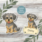 Custom Morkie Dog Sticker - Silver and Tan | Personalized with Name