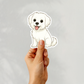 Custom Morkie Dog Sticker - White | Personalized with Name