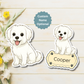 Custom Morkie Dog Magnet - White | Personalized with Pet Name