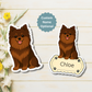 Custom Pomeranian Dog Magnet - Chocolate | Personalized with Pet Name