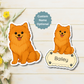 Custom Pomeranian Dog Magnet - Orange | Personalized with Pet Name