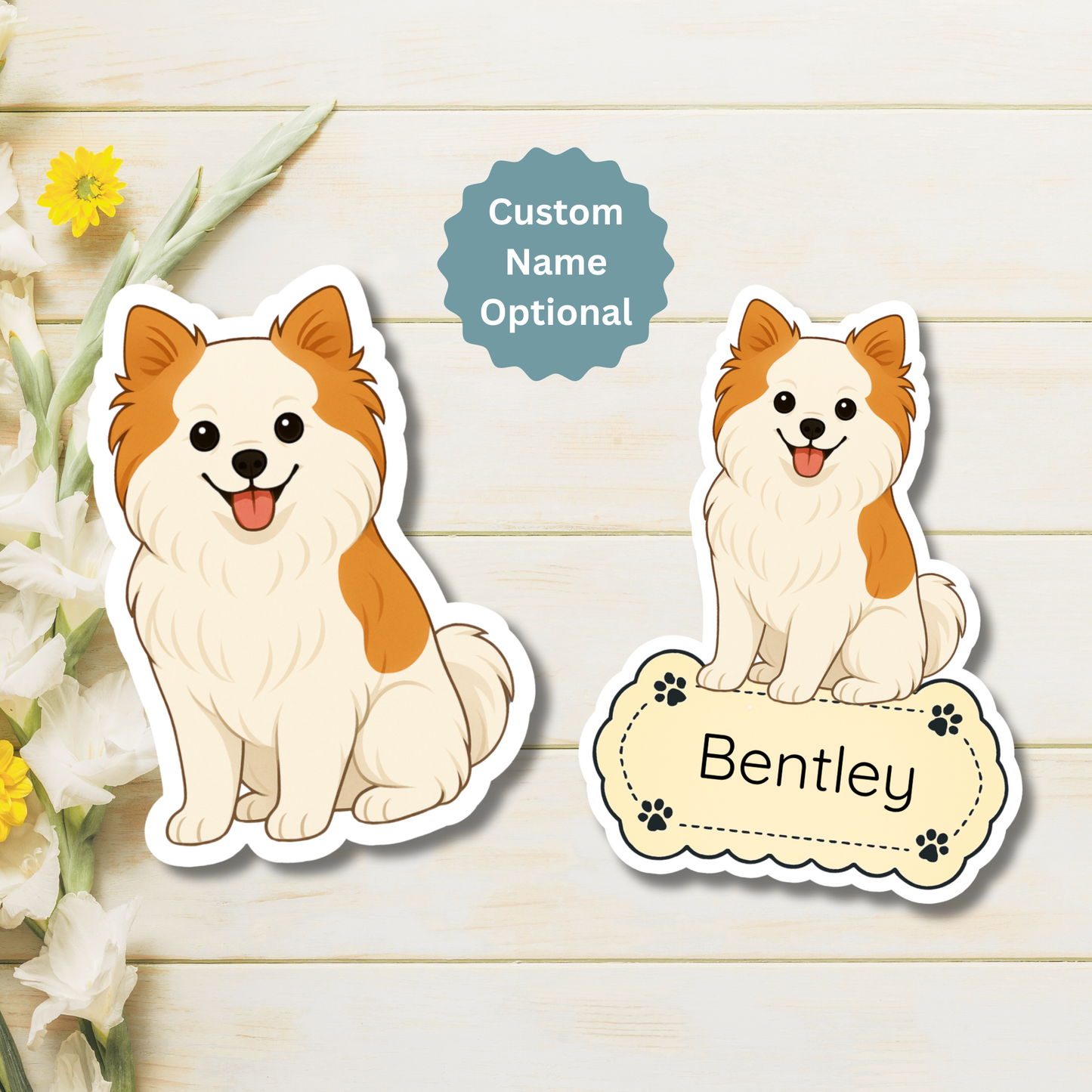 Custom Pomeranian Dog Magnet - Parti | Personalized with Pet Name