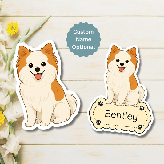 Custom Pomeranian Dog Magnet - Parti | Personalized with Pet Name