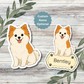 Custom Pomeranian Dog Sticker - Parti | Personalized with Name