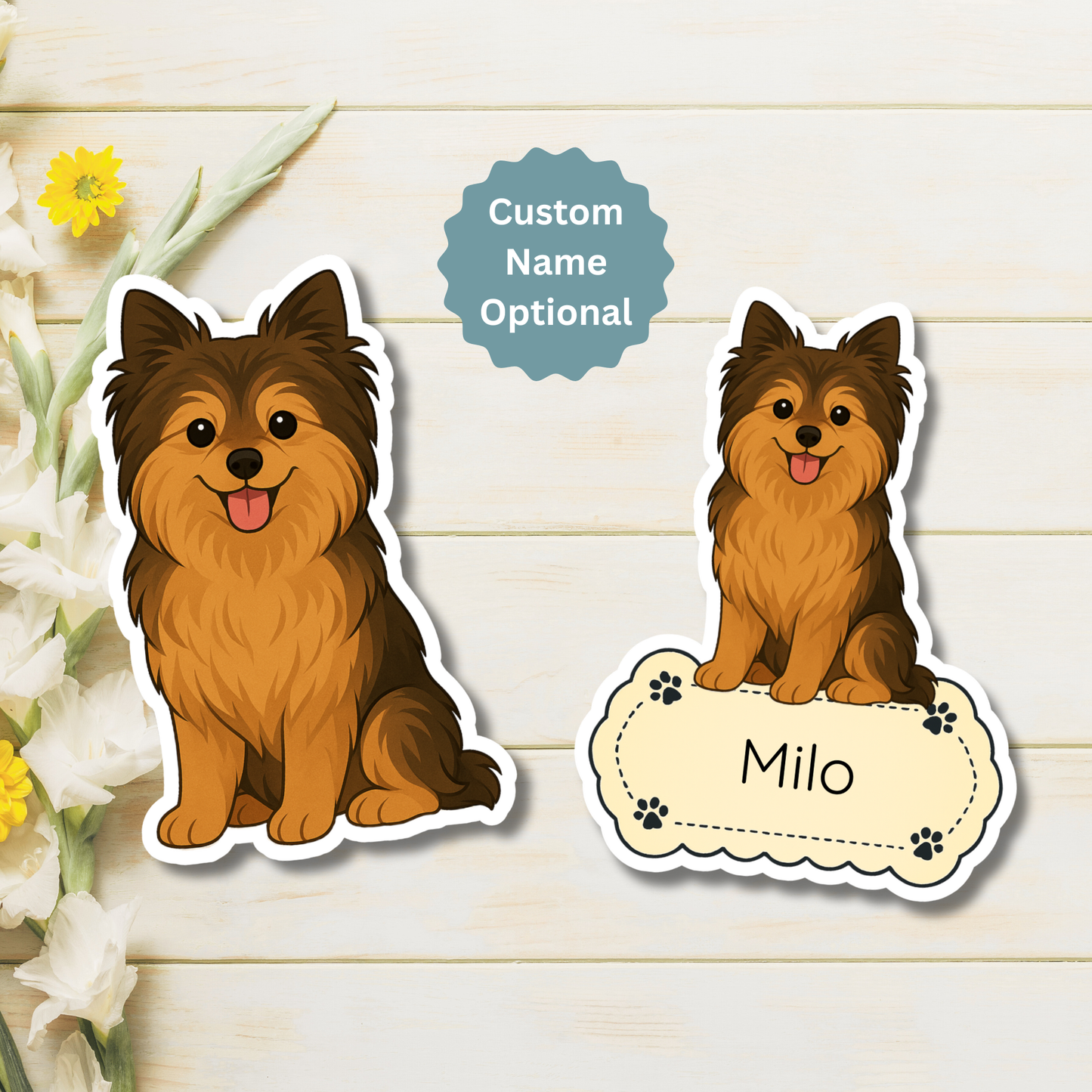 Custom Pomeranian Dog Magnet - Sable | Personalized with Pet Name
