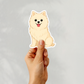 Custom Pomeranian Dog Sticker - White | Personalized with Name