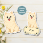 Custom Pomeranian Dog Magnet - White | Personalized with Pet Name
