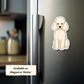 Custom Poodle Dog Sticker - White | Personalized with Name