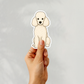 Custom Poodle Dog Sticker - White | Personalized with Name