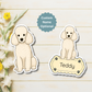 Custom Poodle Dog Magnet - White | Personalized with Pet Name