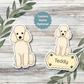 Custom Poodle Dog Sticker - White | Personalized with Name