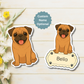 Custom Pug Dog Magnet - Apricot | Personalized with Pet Name