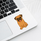 Custom Pug Dog Sticker - Apricot | Personalized with Name