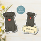 Custom Pug Dog Magnet - Black | Personalized with Pet Name