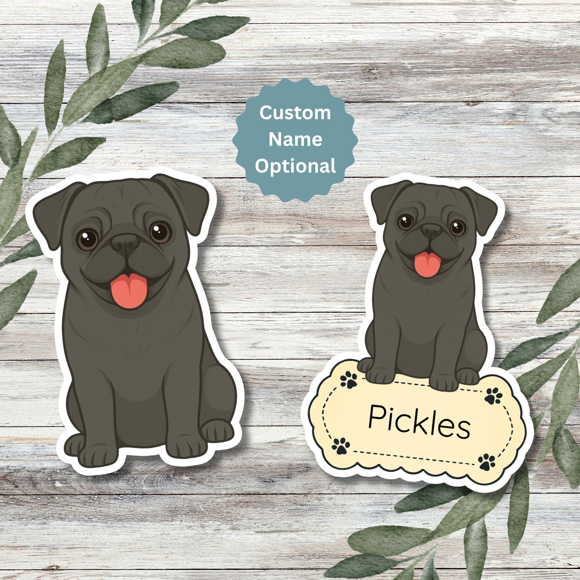 Pug - Black dog merchandise hero