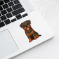 Custom Rottweiler Dog Sticker - Black and Mahogany | Personalized with Name