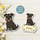 Custom Schnauzer Dog Sticker - Black | Personalized with Name