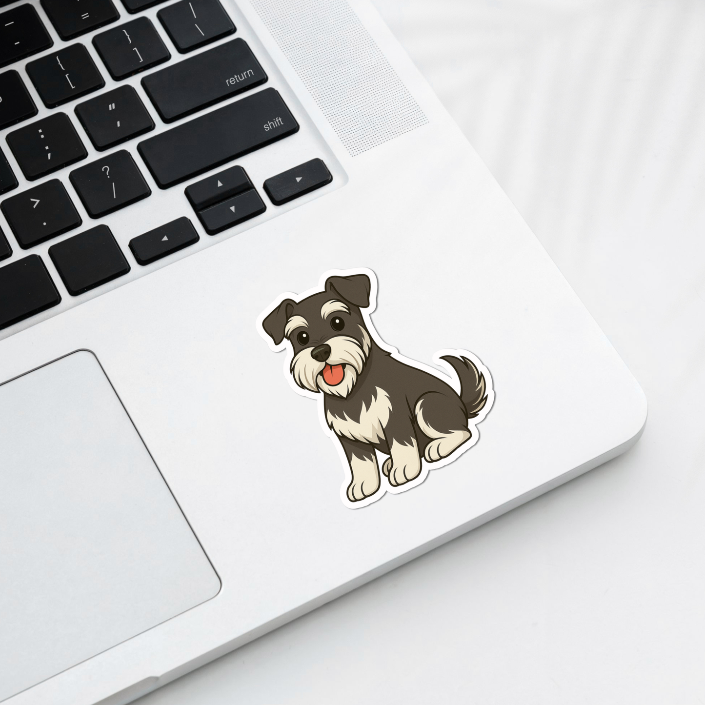 Custom Schnauzer Dog Sticker - Black and Silver | Personalized with Name