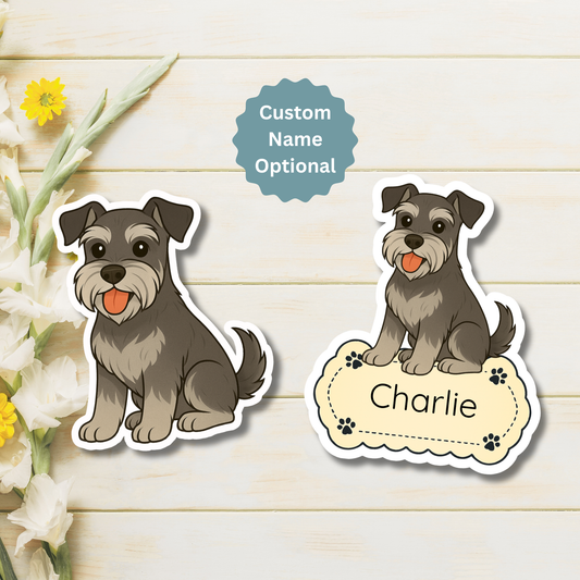Custom Schnauzer Dog Magnet - Salt and Pepper | Personalized with Pet Name