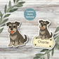 Custom Schnauzer Dog Sticker - Salt and Pepper | Personalized with Name