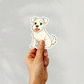 Custom Schnauzer Dog Sticker - White | Personalized with Name