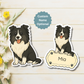 Custom Shelties Dog Magnet - Black and White | Personalized with Pet Name