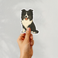 Custom Sheltie Dog Sticker - Black and White | Personalized with Name