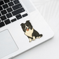 Custom Sheltie Dog Sticker - Black and White | Personalized with Name