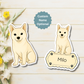 Custom Shiba Inu Dog Magnet - Cream | Personalized with Pet Name
