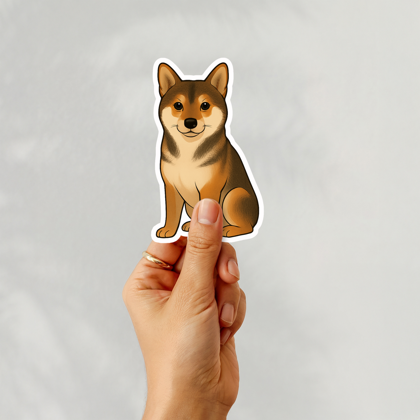 Custom Shiba Inu Dog Sticker - Sesame | Personalized with Name