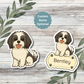 Custom Shih Tzu Dog Sticker - Black and White | Personalized with Name