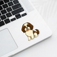 Custom Shih Tzu Dog Sticker - Brown and White | Personalized with Name