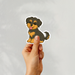 Custom Shorkie Dog Sticker - Black and Tan | Personalized with Name