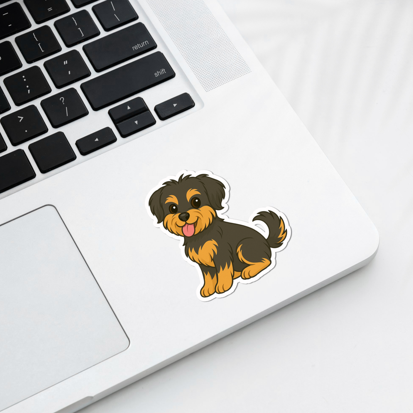 Custom Shorkie Dog Sticker - Black and Tan | Personalized with Name