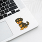 Custom Shorkie Dog Sticker - Black and Tan | Personalized with Name